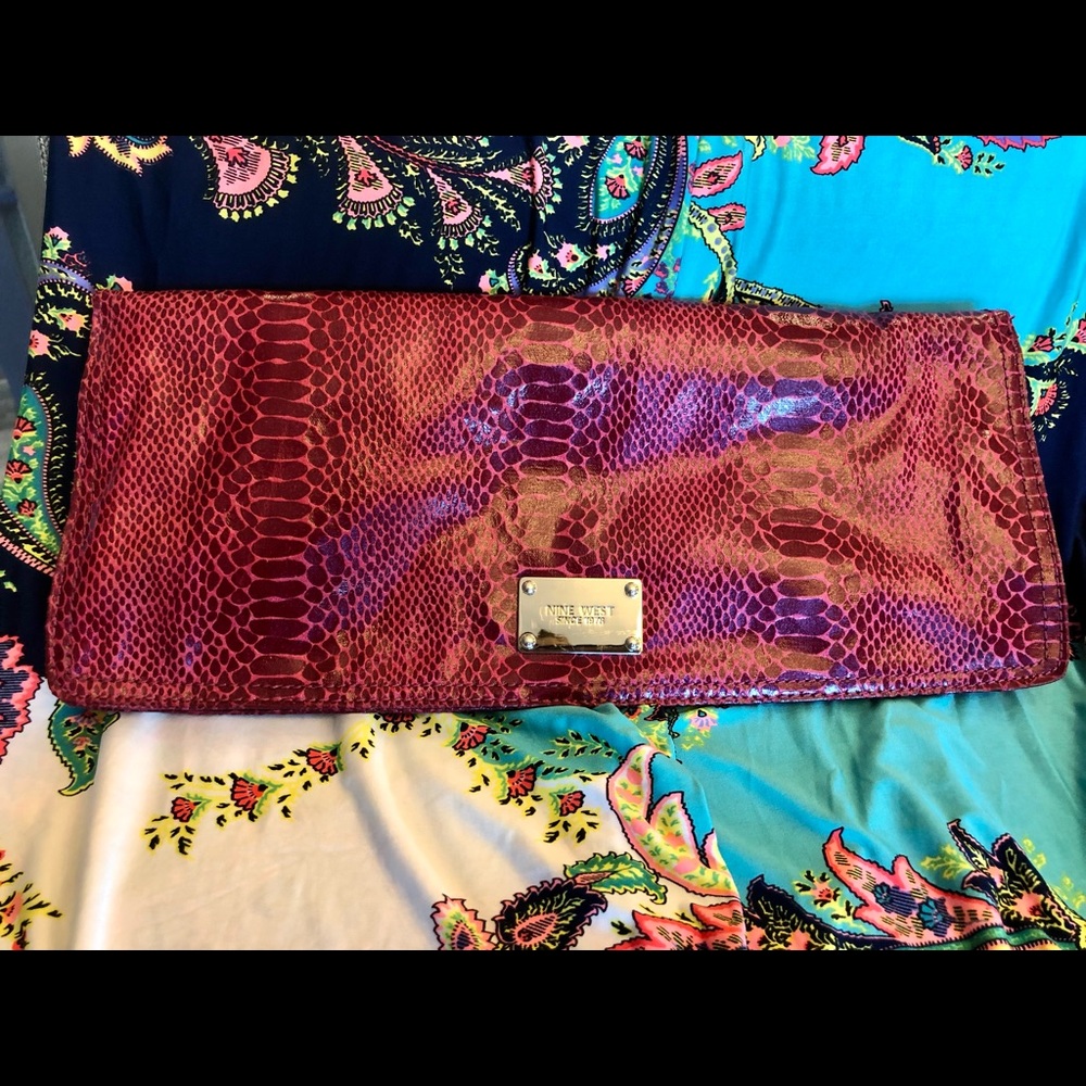 Nine West Deep Pink Clutch